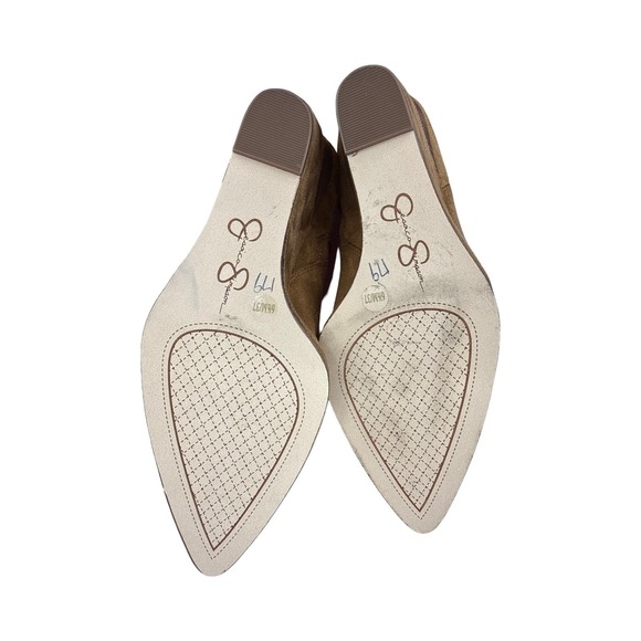 Jessica Simpson Helveta 2 Wedge Boot Tan Suede Size 6.5 Slouch Zip - Picture 10 of 12